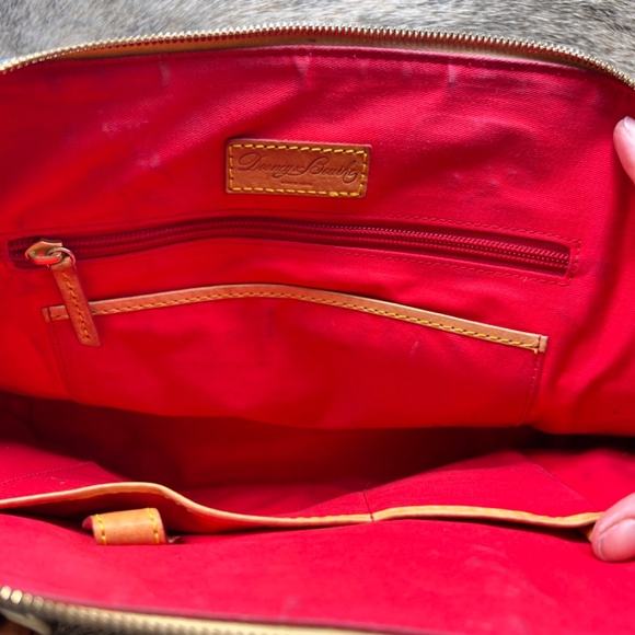 Dooney & Bourke Croco Embossed Satchel Handbag In Marine Blue - Picture 7 of 7